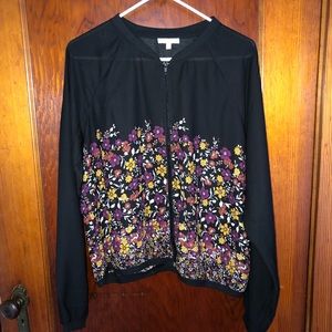 Floral Bomber Jacket